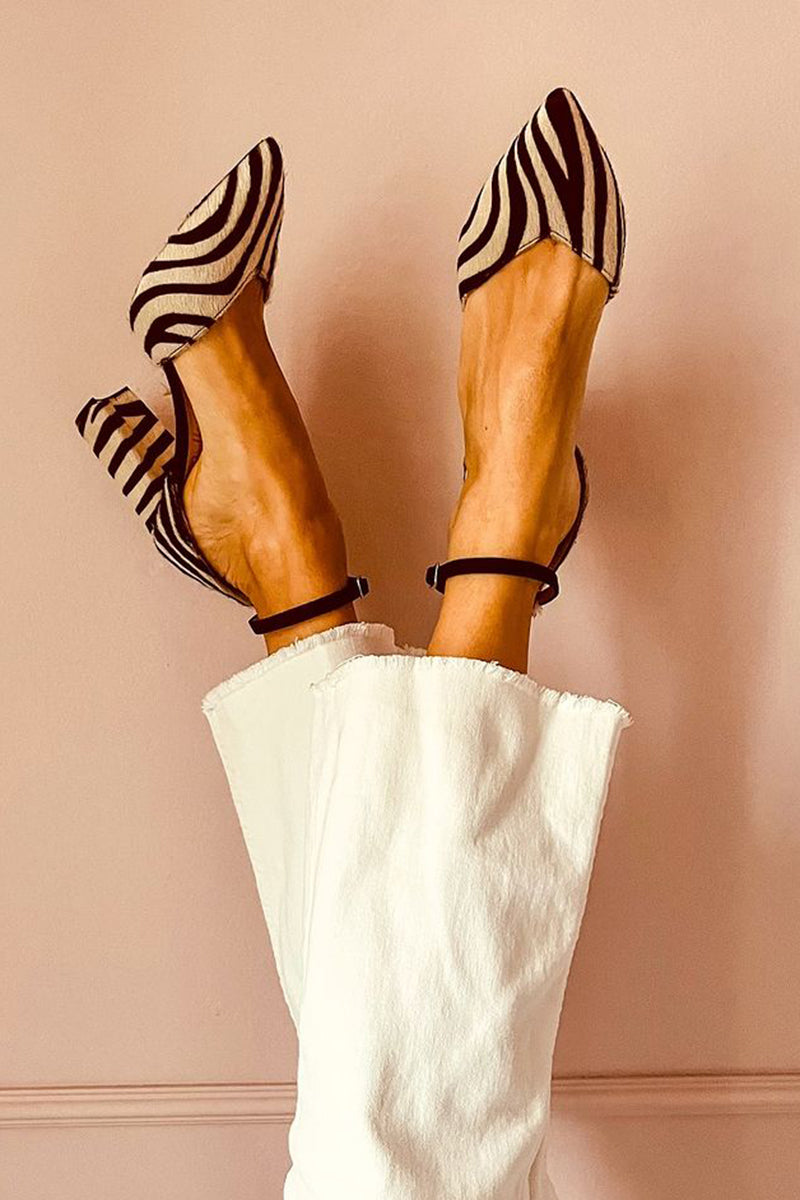 Ellen | Sandals For Women | Pointed Toe Slingback Block Heel Style