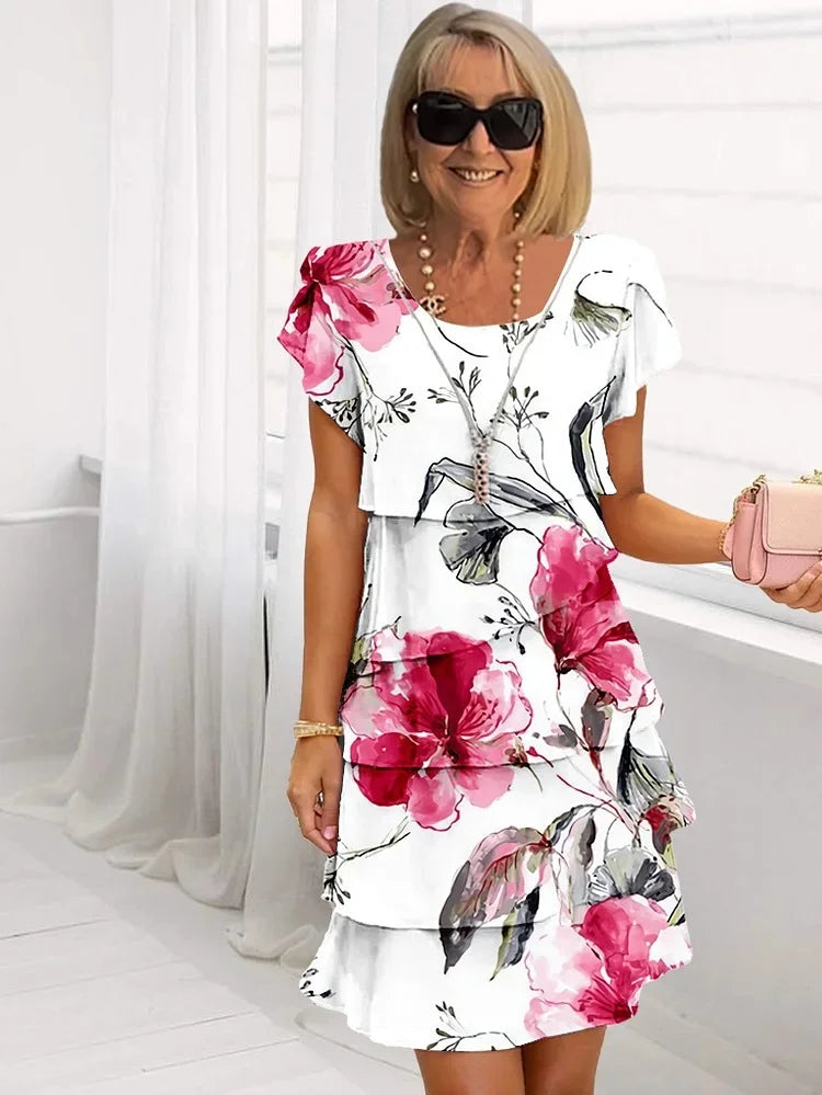Ellen | Women's Dress | Floral Tiered Mini