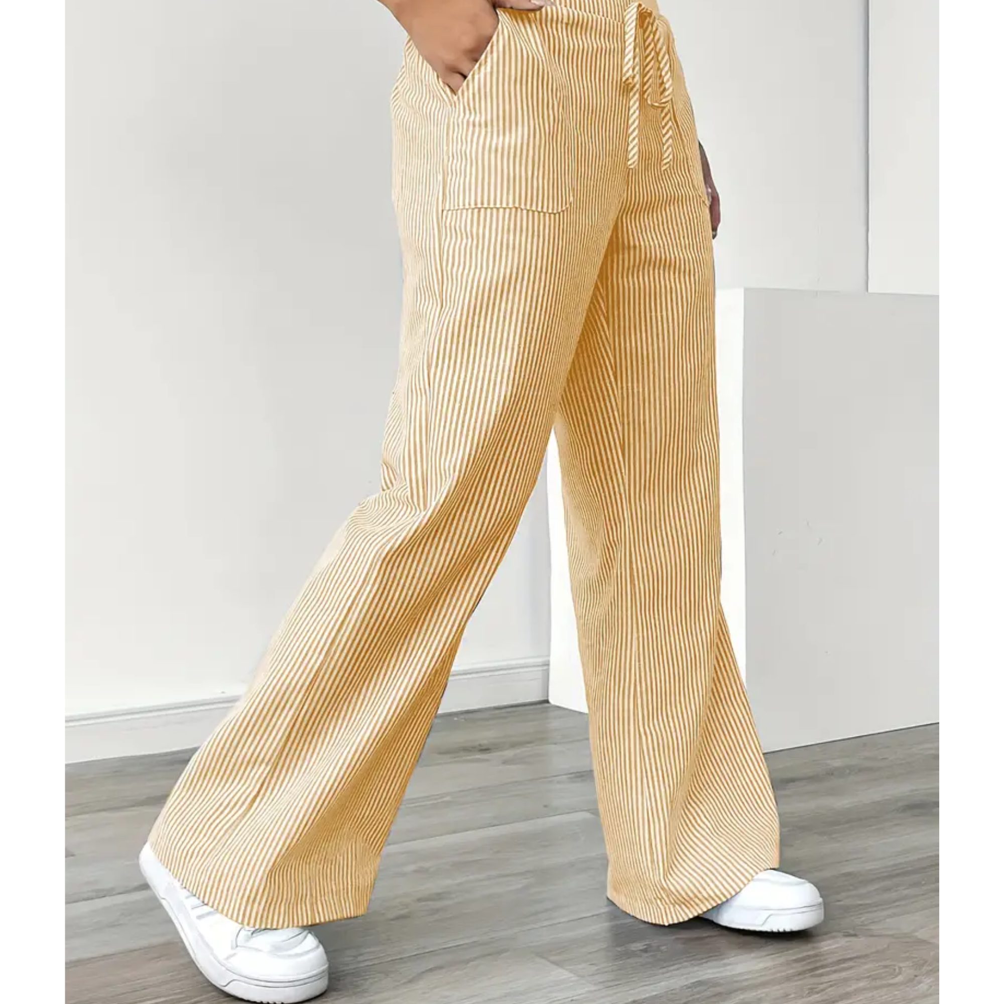 Women’s Trousers | Striped With Pockets