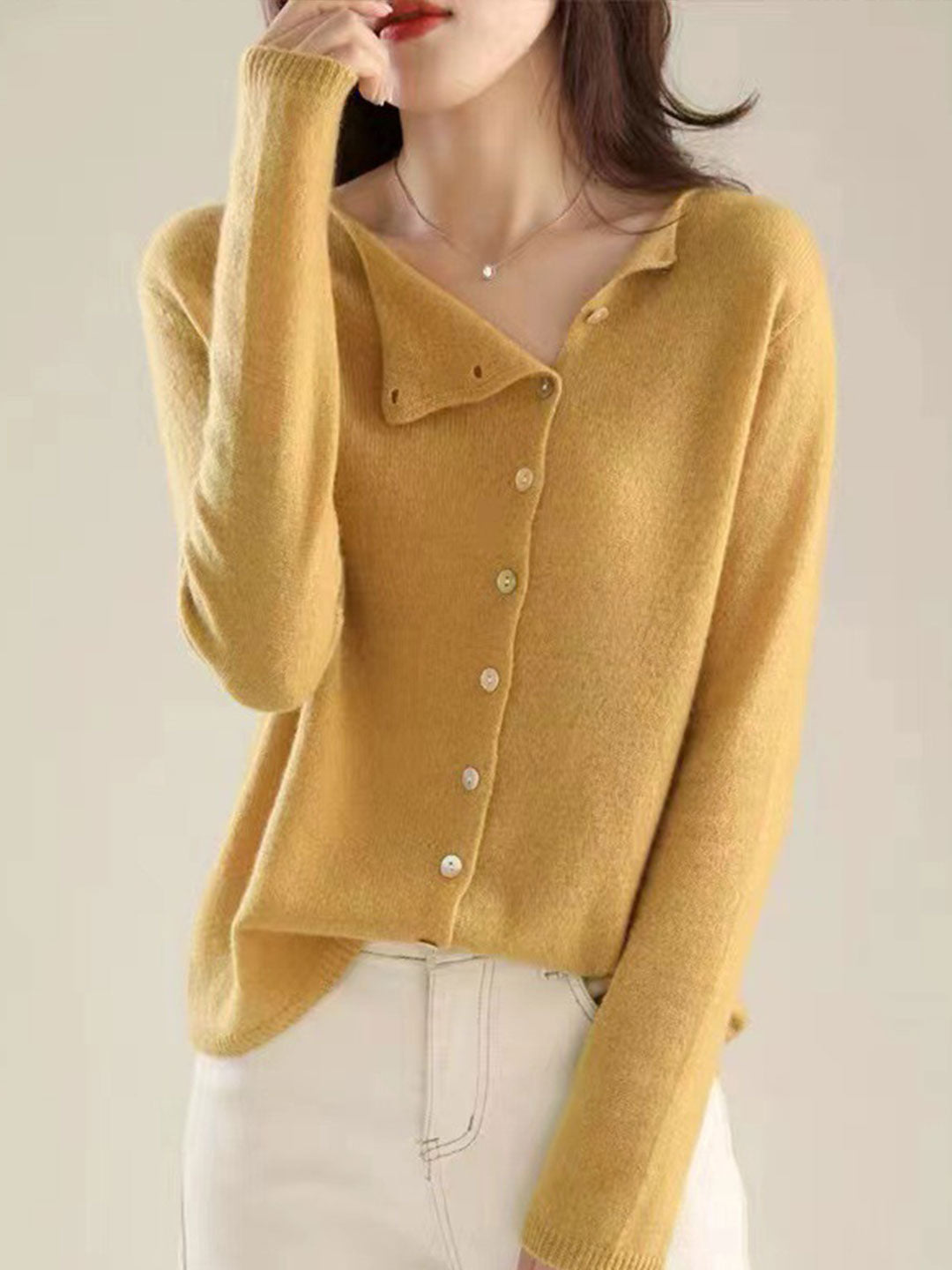 Ellen | Women's Cardigan |  V-Neck Button Closure