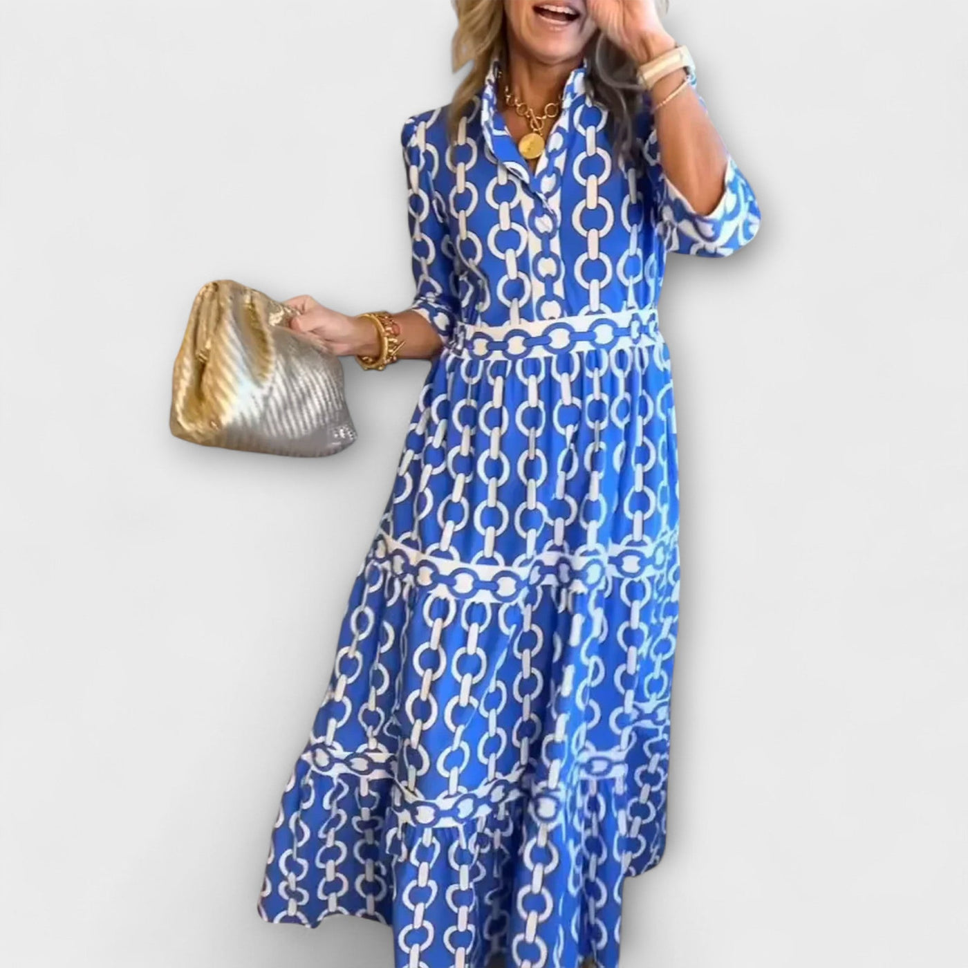 Ellen | Women’s Dress | Chain Print Midi