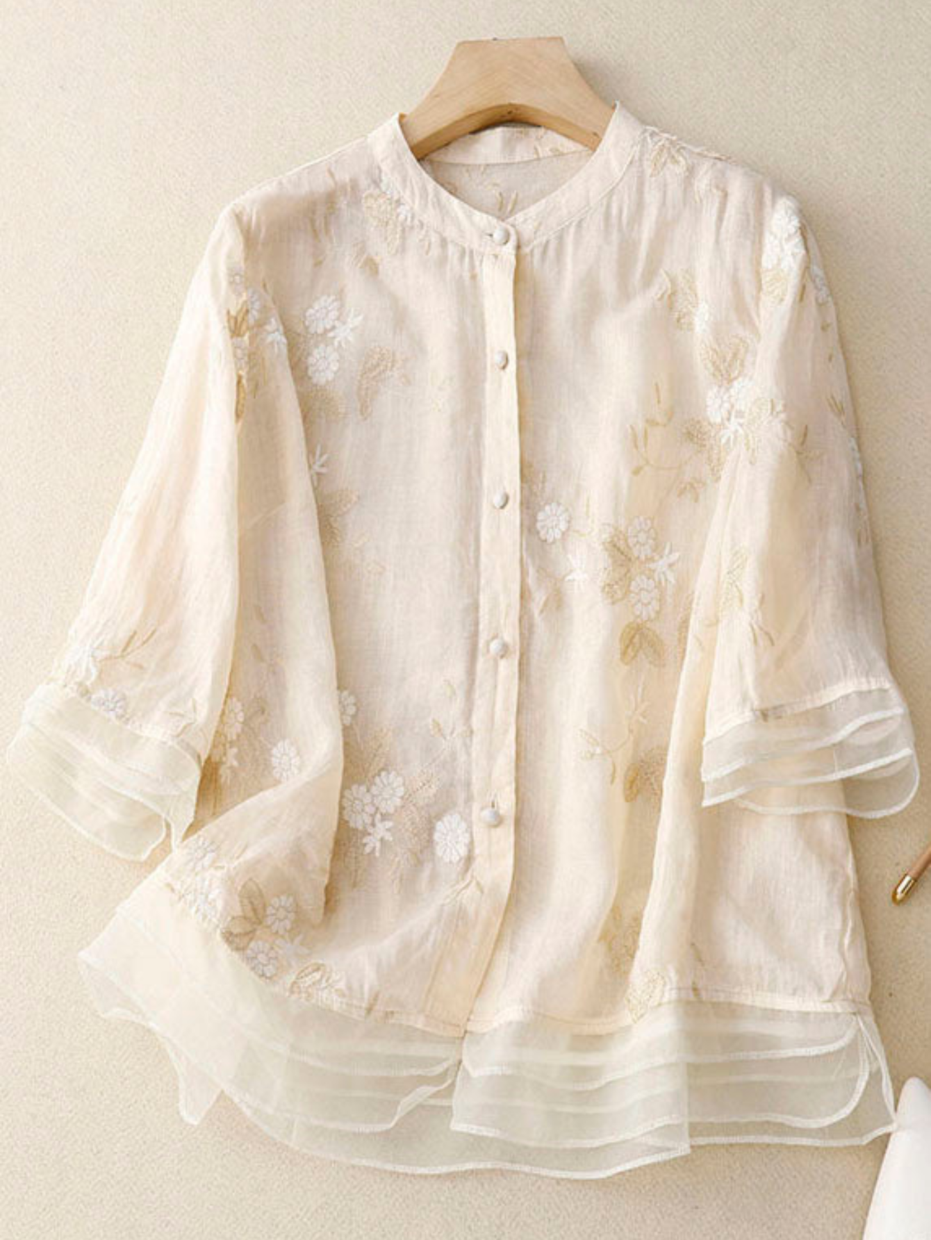 Ellen | Women’s Blouse | Embroidered Accents