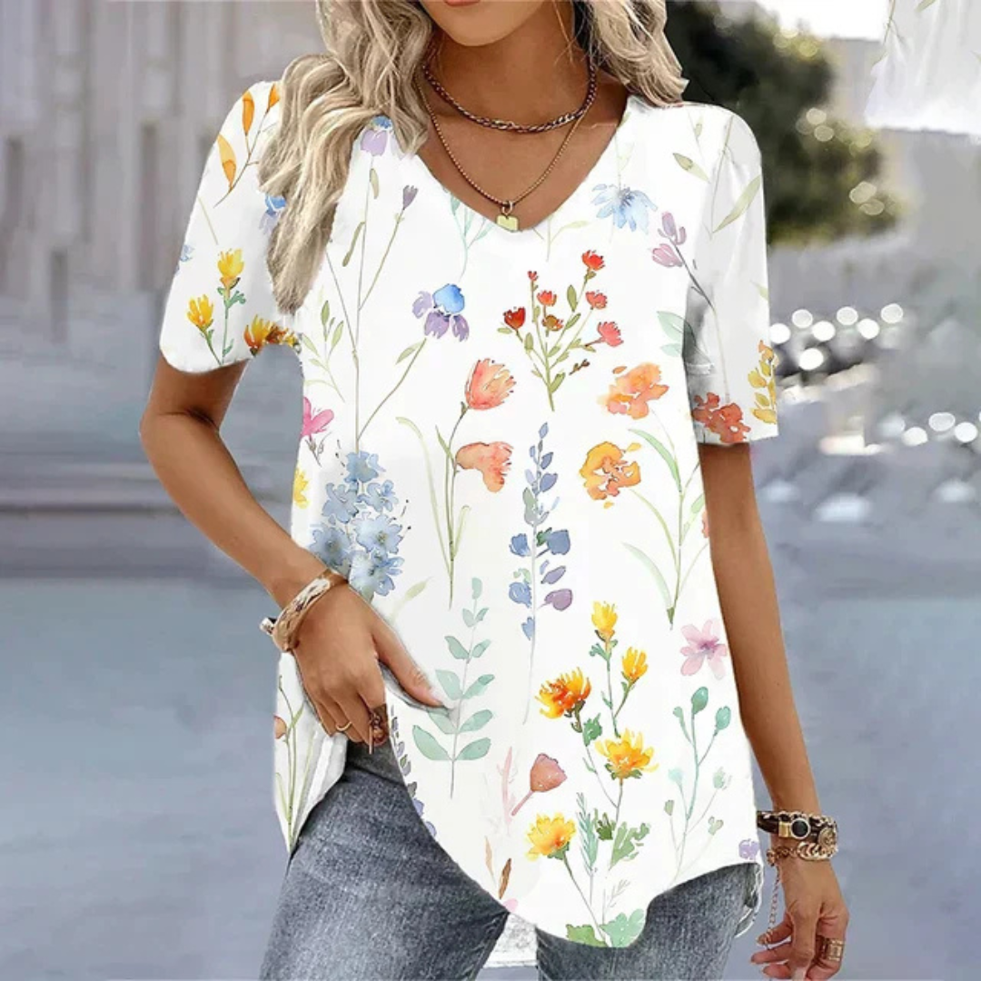 Ellen | Women’s T-Shirt | V-Neck Printed Design