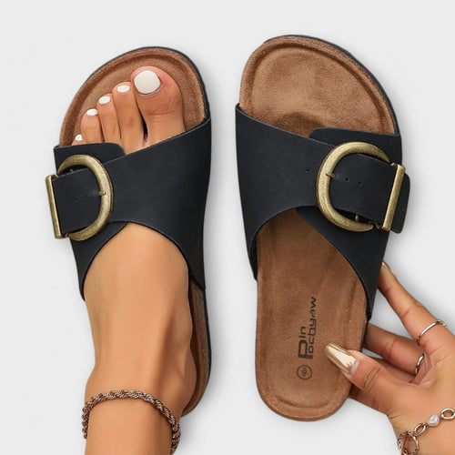 Sandals For Women | Open Toe Slide With Wide Single-band