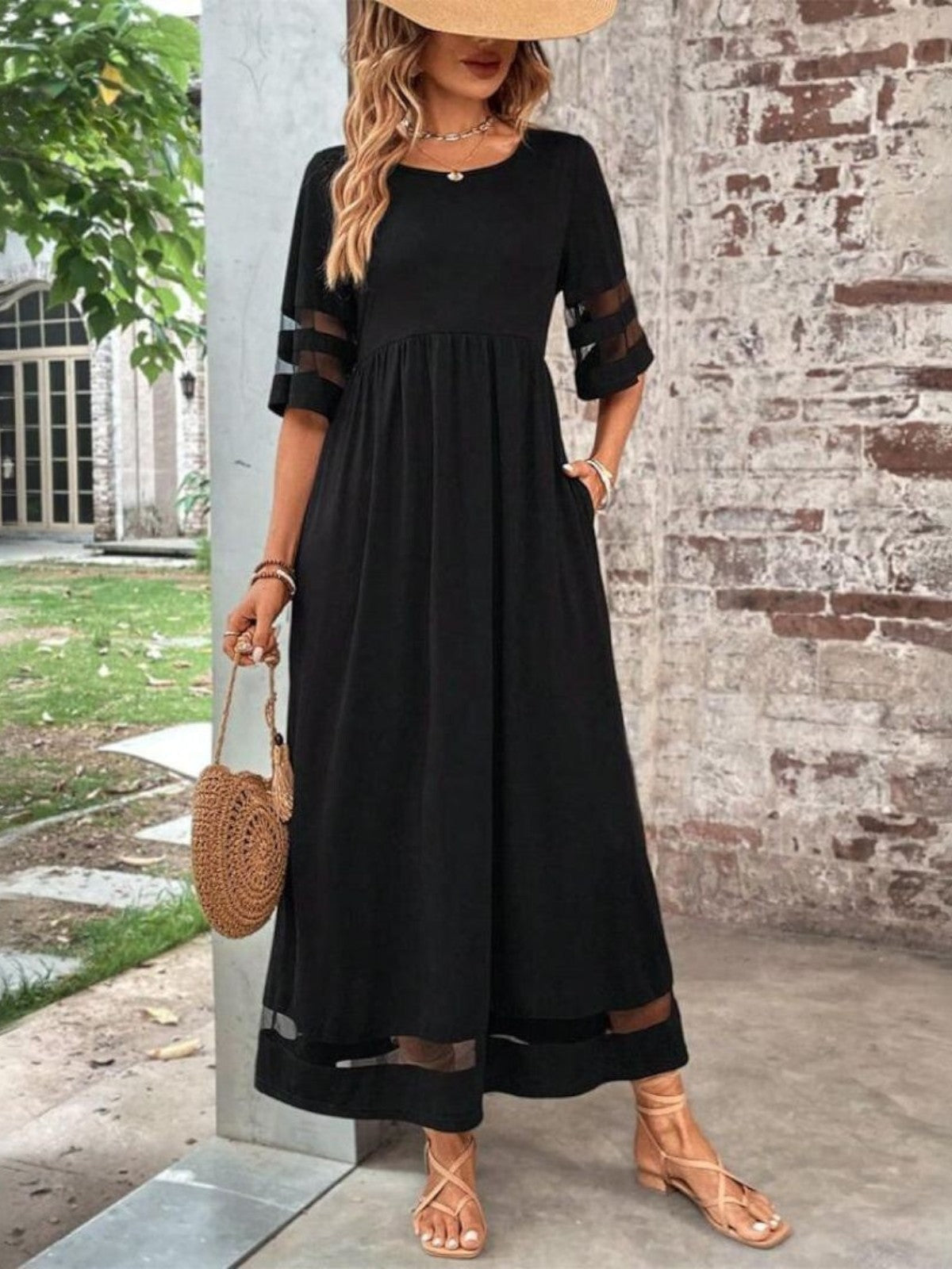 Ellen | Women’s Dress | Round Neck Maxi
