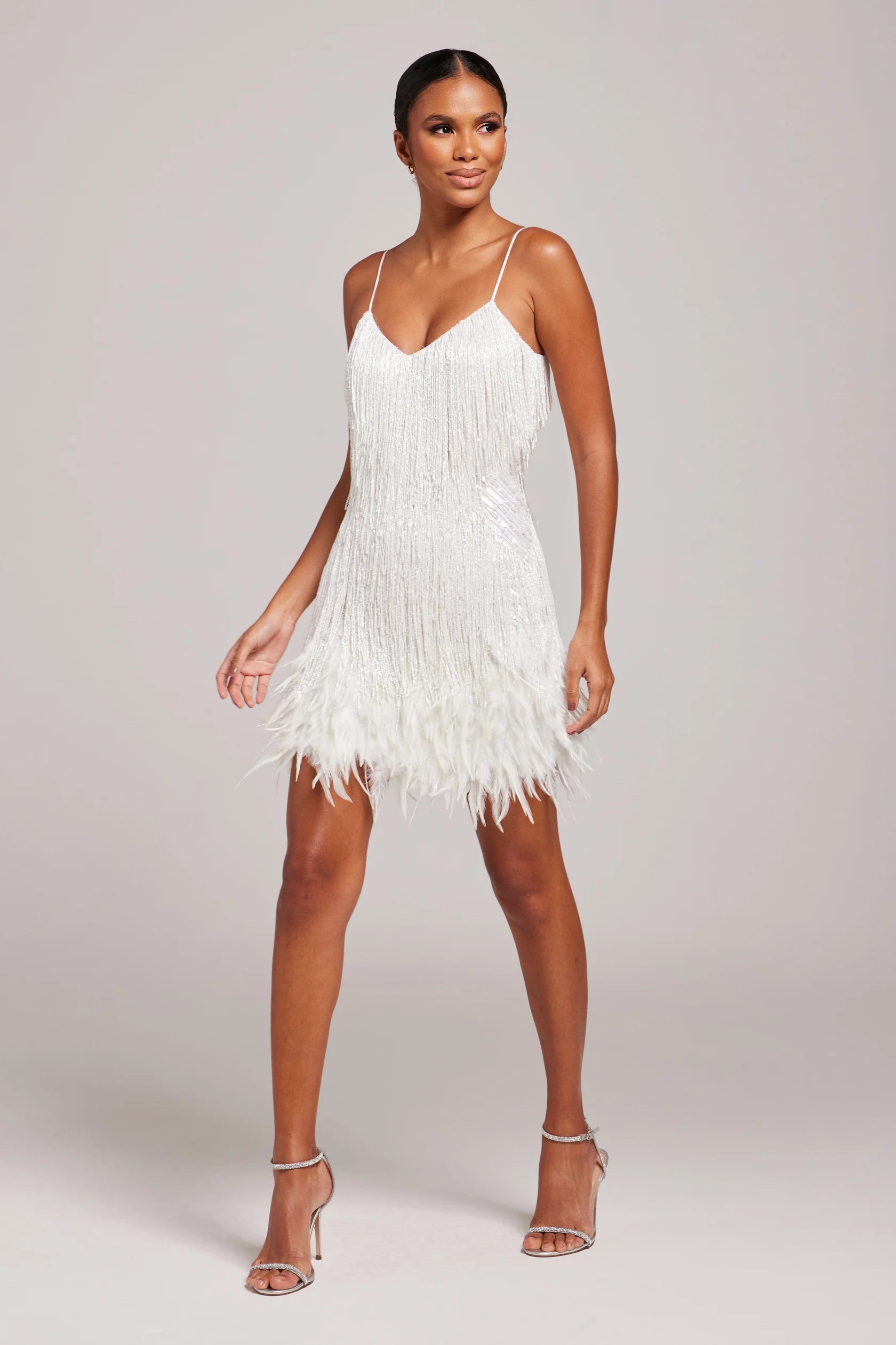 Women's Cocktail Dress | Sleeveless Fringe