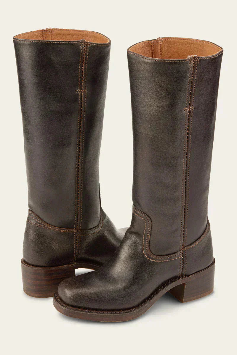 Ellen | Boots For Women | Mid Calf Block Heel With Closed Toe