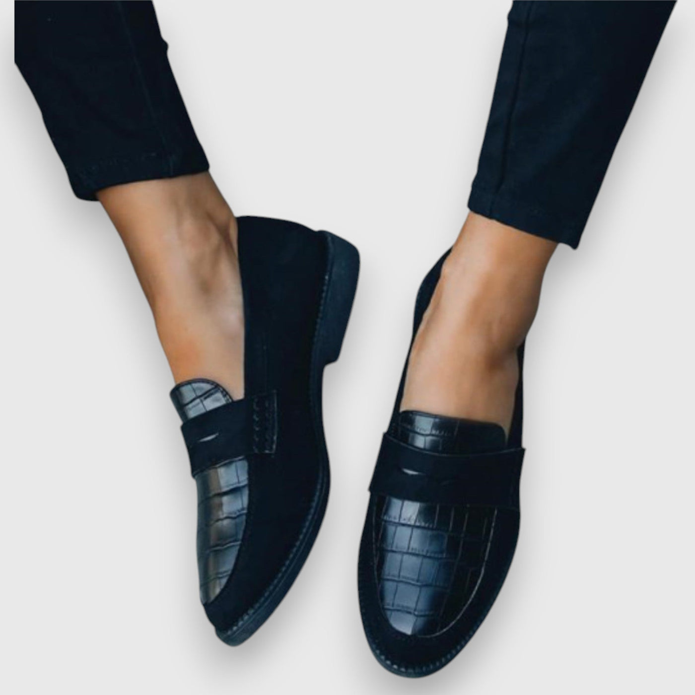 Ellen | Loafers For Women | Textured Panel Closed Toe