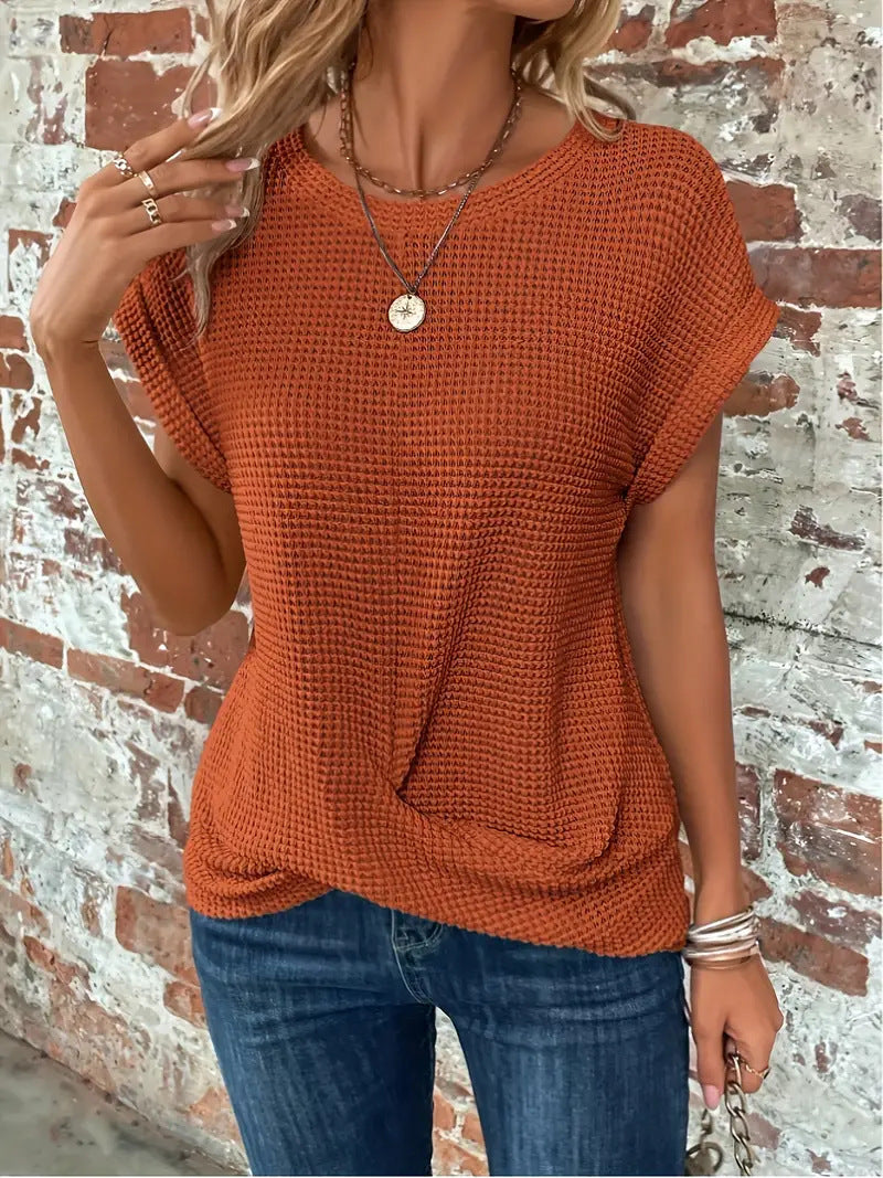 Ellen | Women’s Top | Twist Waffle Knit