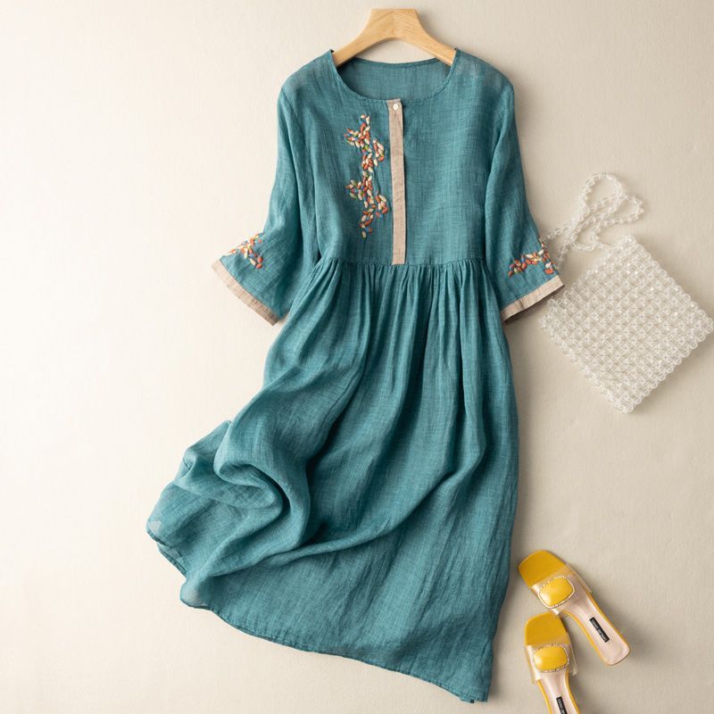 Ellen | Women’s Dress | Embroidered Midi