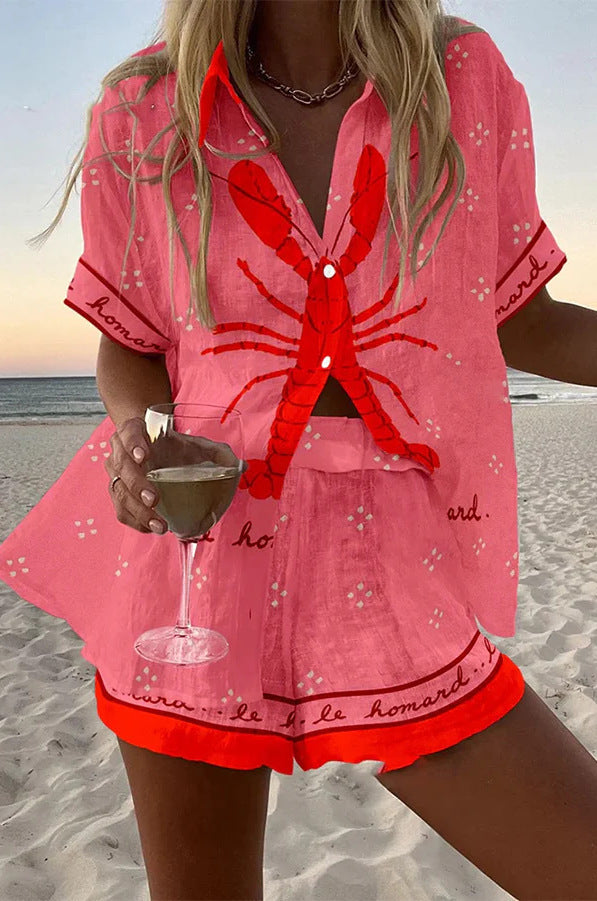 Ellen | Women's Two-Piece Set  | Printed Surface Detail