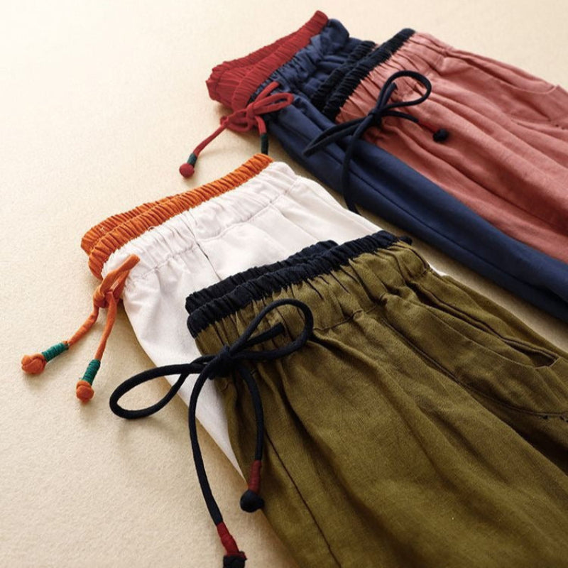 Women's Summer Trousers | Adjustable Drawstring