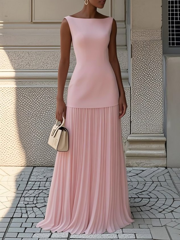 Women's Dress | Maxi With Pleated Finish