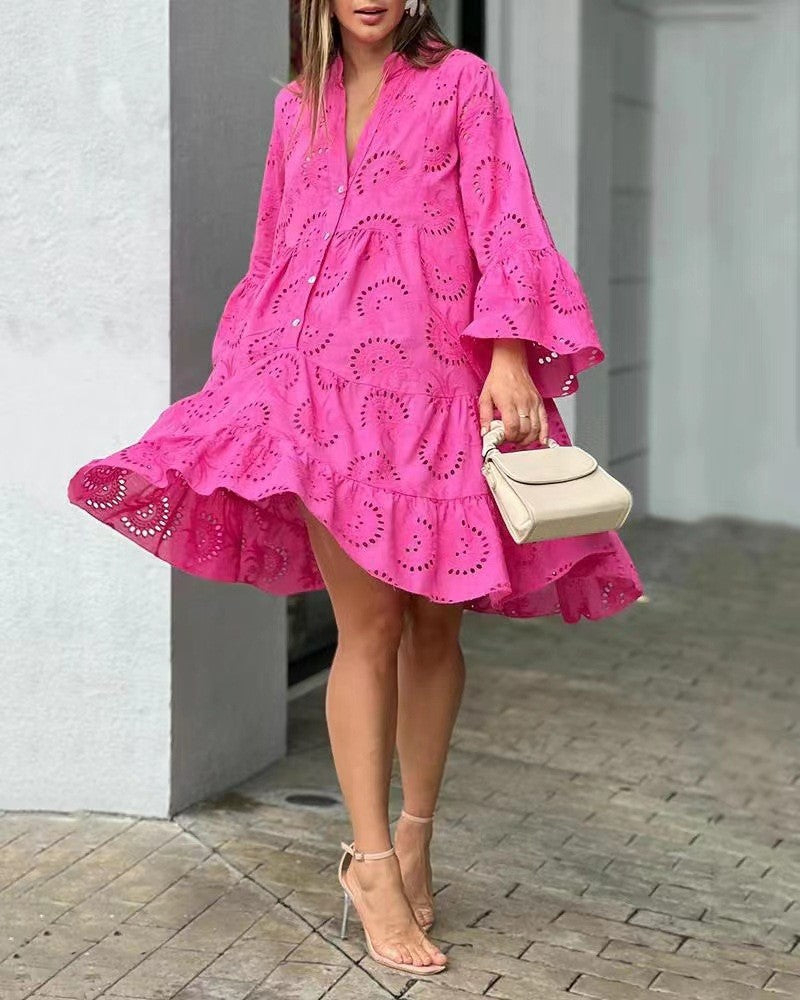 Ellen | Women’s Dress | Embroidered Tiered Mini
