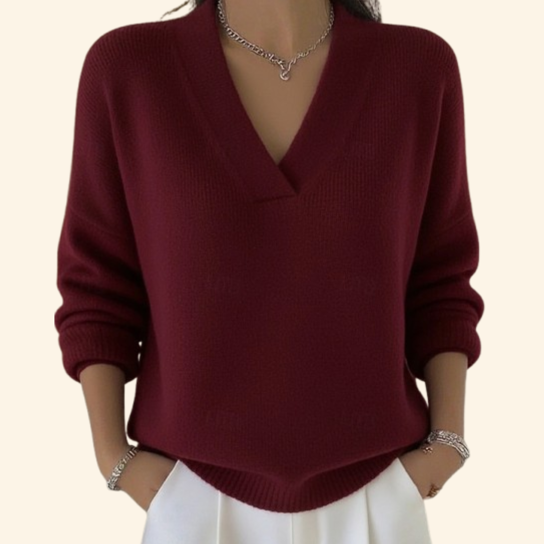 Ellen | Women’s Blouse | V-Neck Long Sleeve