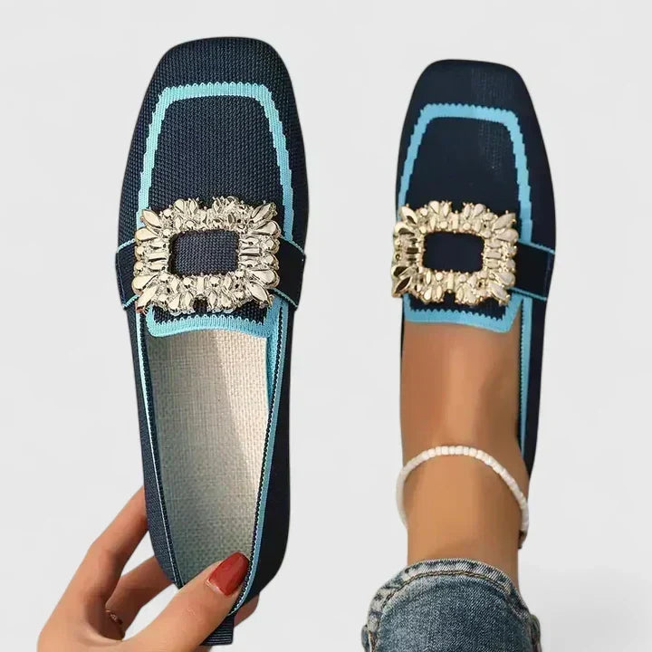 Loafers For Women | Square Toe Decorative Strap