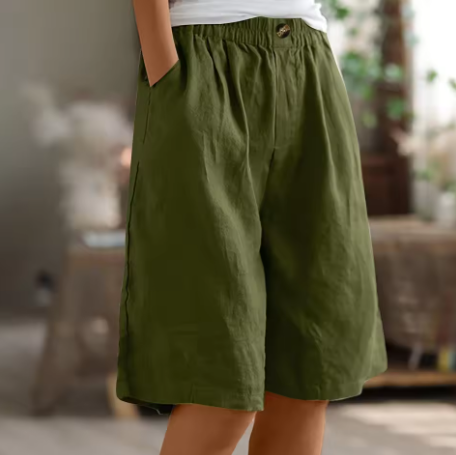 Ellen | Women's Shorts | Elastic Waist Loose Fit Pocket