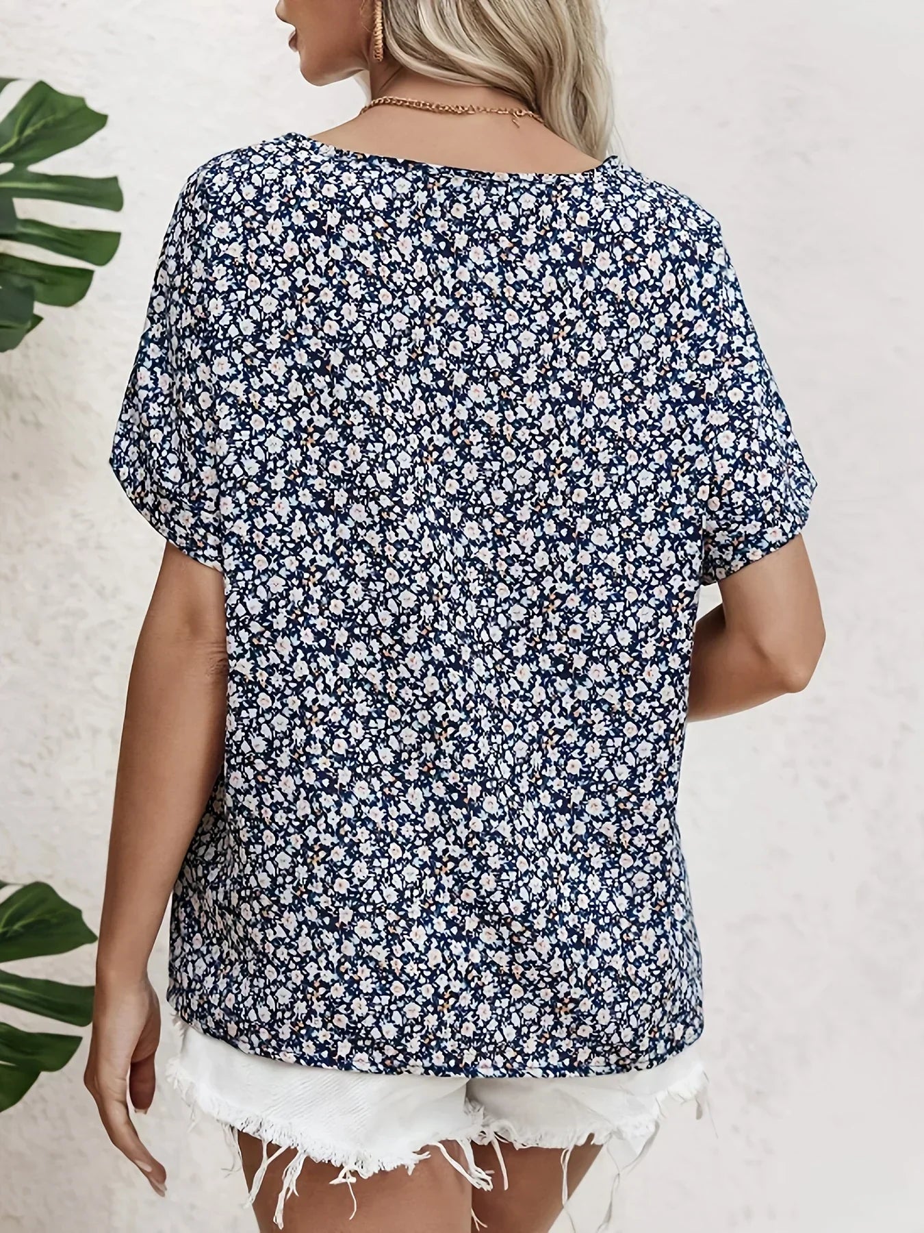 Women’s Blouse | Floral Print Button Front