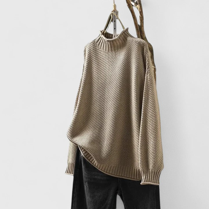 Women’s Jumper | Textured Mock Neck