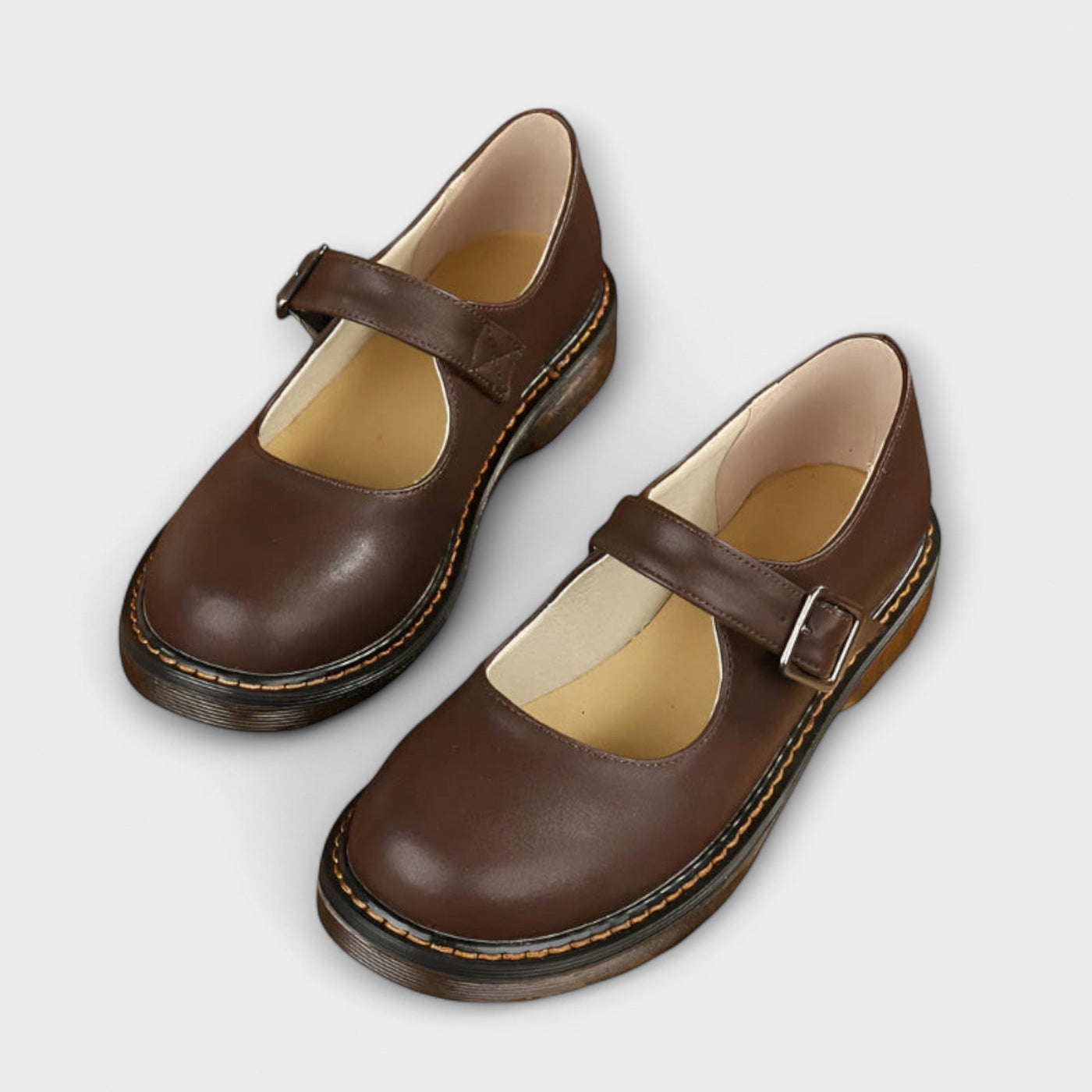 Ellen | Mary Jane Shoes For Women | Buckle Strap Rounded Toe