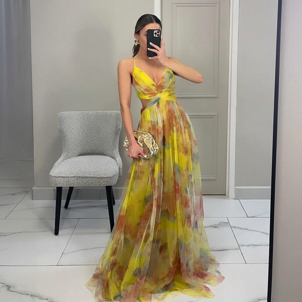 Women's Wedding Guest Maxi Dress | Floral Pleated