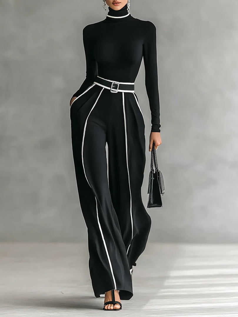 Ellen | Women's Two-Piece Set | Long Sleeve Turtleneck Top