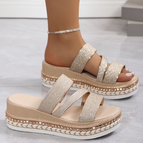 Heels For Women | Multi Strap Platform Sole Design