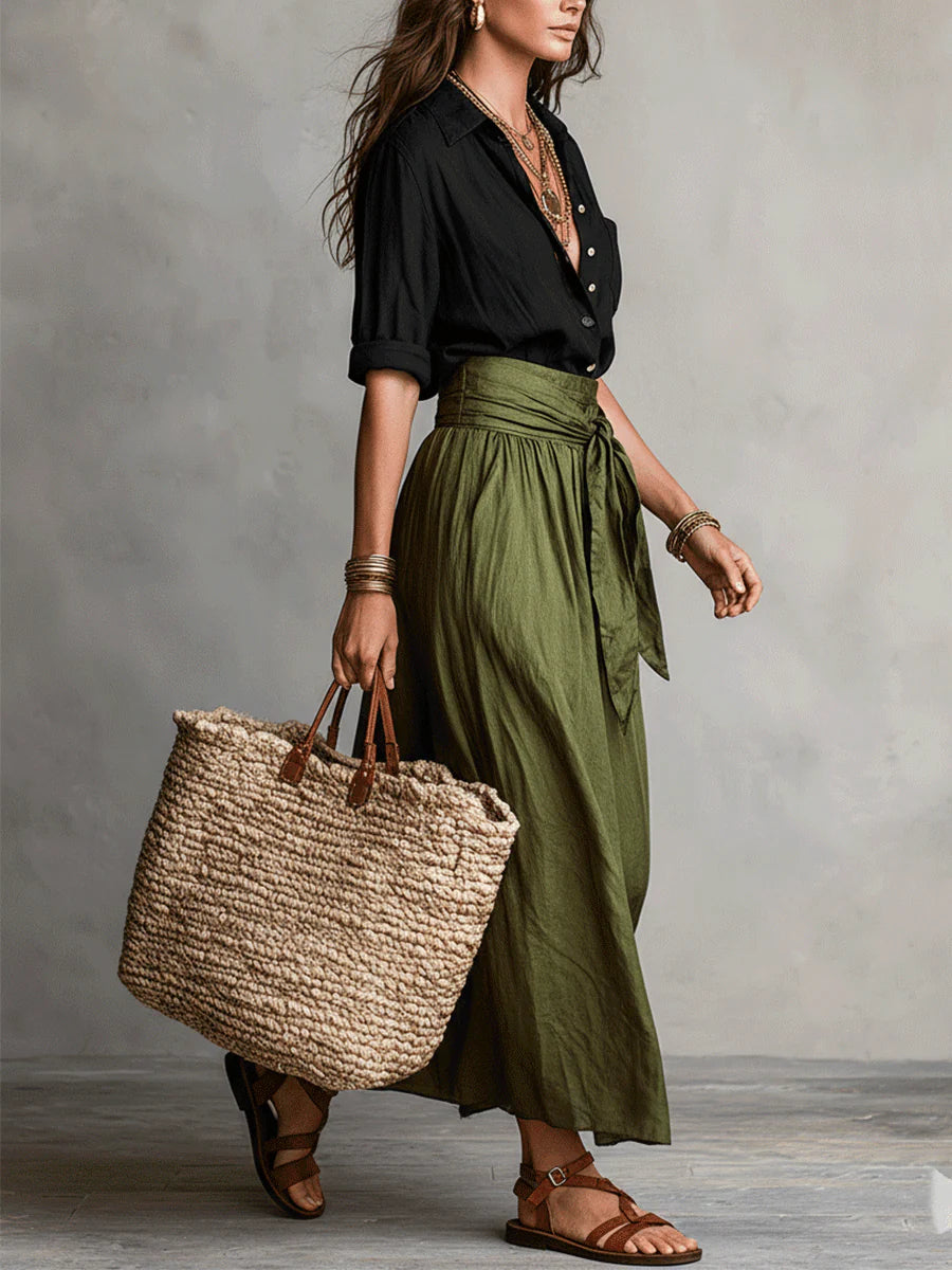 Women's Two-Piece Set | Green Summer Co-Ord