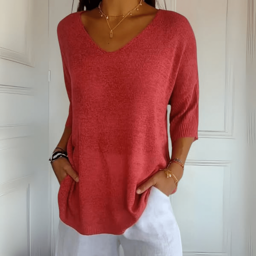 Ellen | Women's Jumper | V-Neck Loose Silhouette