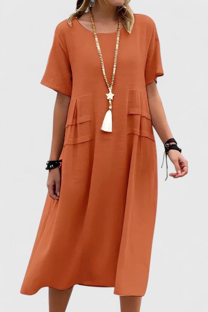 Women's Dress | Midi Length with Wide Hemline
