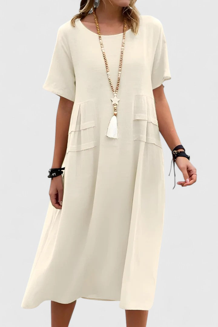 Ellen | Women's Dress | Midi Length with Wide Hemline