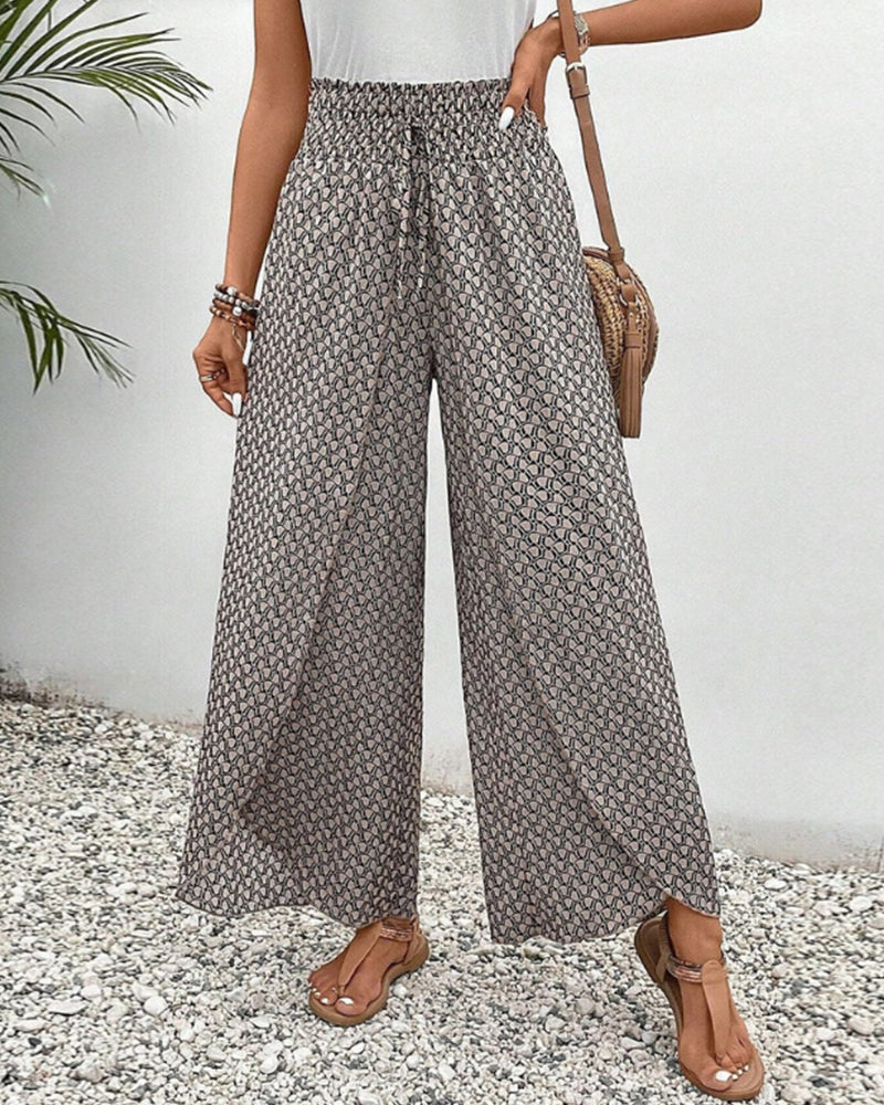Ellen | Women’s Trousers | Wide Leg Elastic Waist