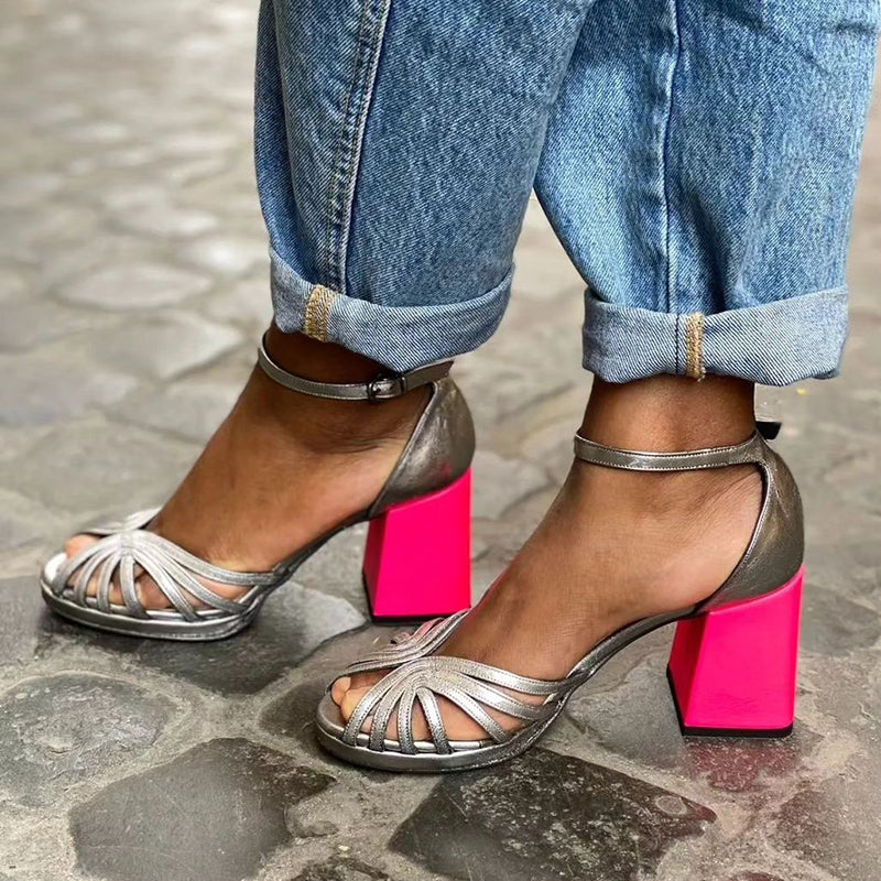 Sandals For Women | Block Heel Ankle Strap