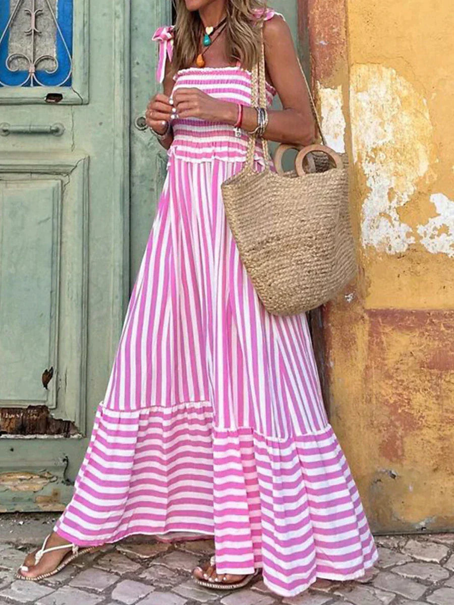 Ellen | Women's Sumer Dress | Tie Shoulder Straps Maxi