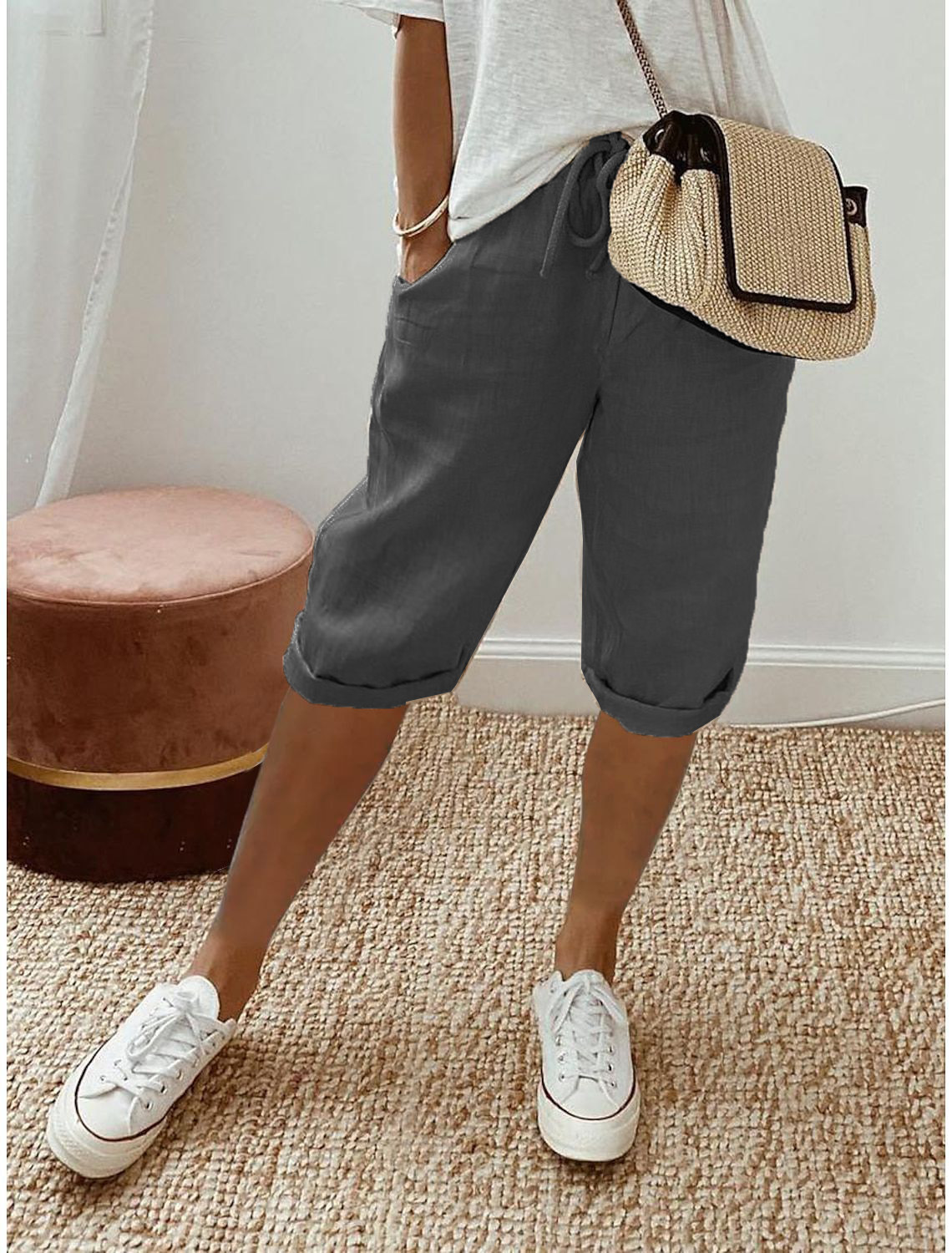 Women's Shorts | Pull-On Straight Leg Cropped