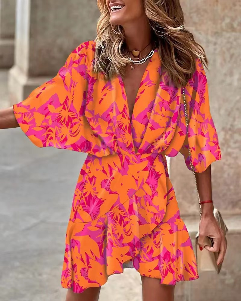 Ellen | Women's Boho Mini Dress | Ruffled