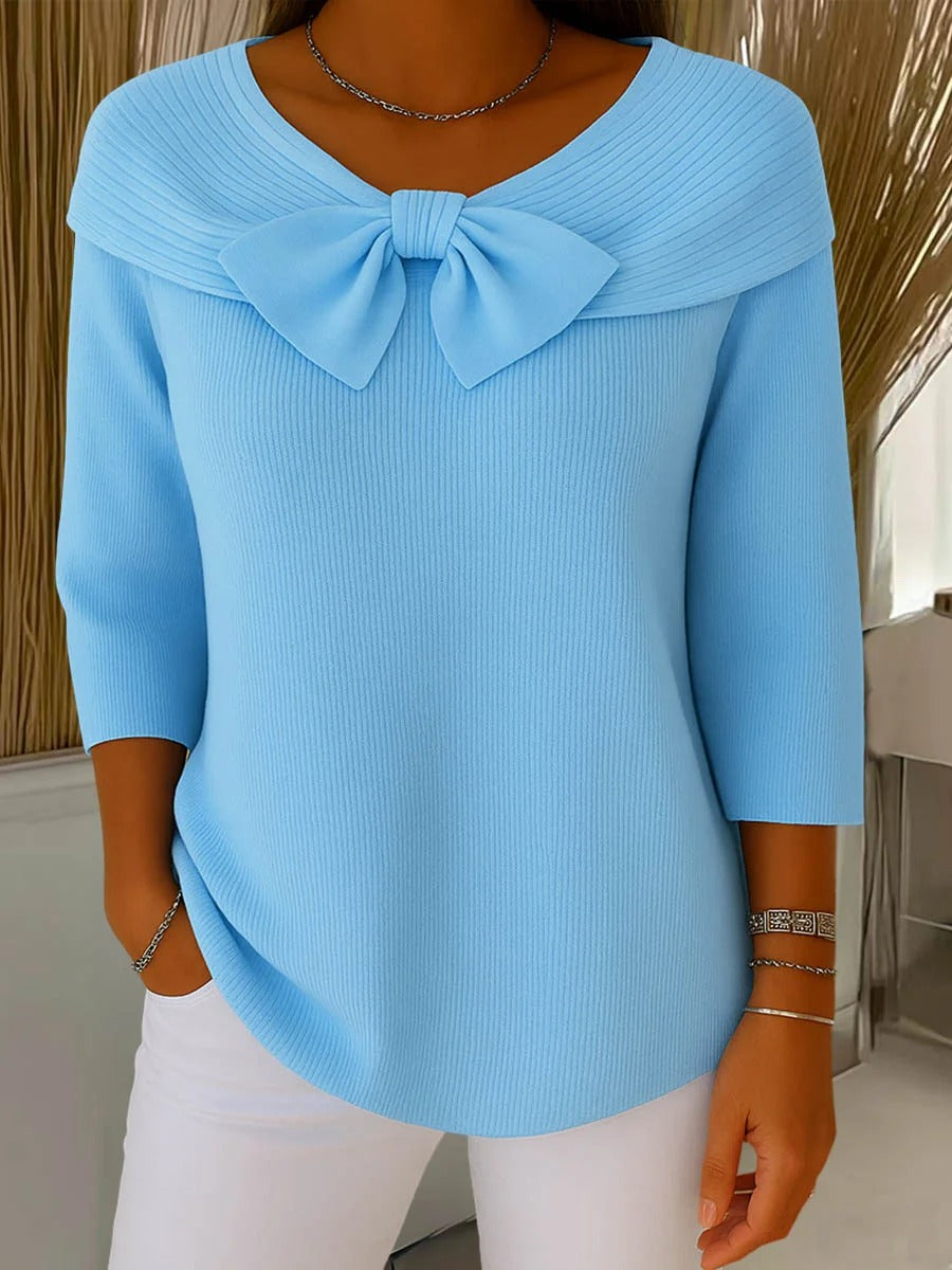 Ellen | Women’s Jumper | Bow Detail Round Neck