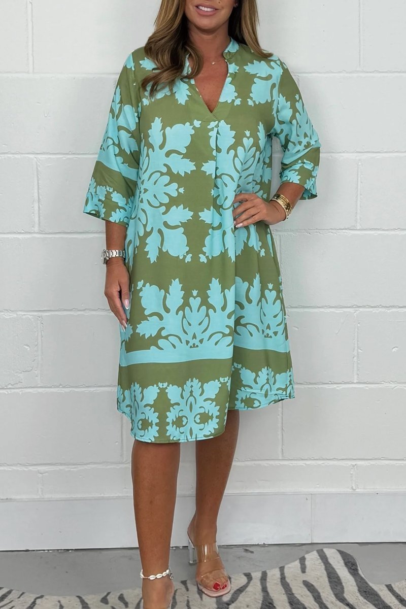 Ellen | Women’s Summer Dress | Three Quarter Sleeve Midi