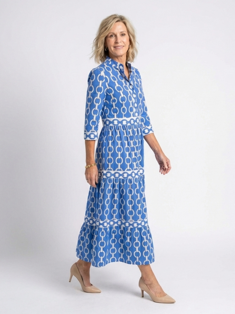 Women's Midi Sundress | 3/4 Sleeve