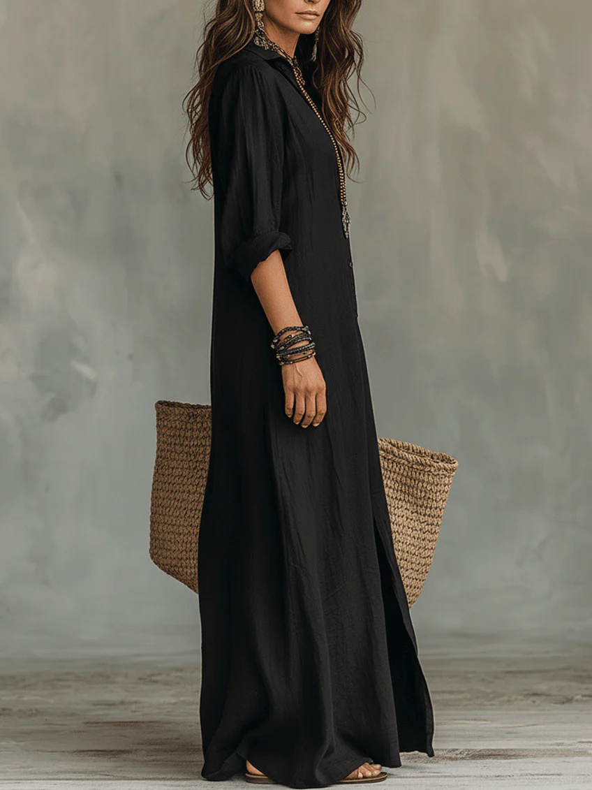 Women's Shirt Dress | Long Sleeve Button-Front