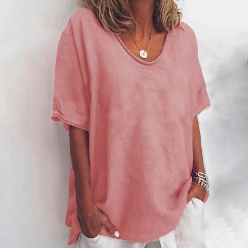 Ellen | Women's Blouse | Scoop Neck Loose Fit