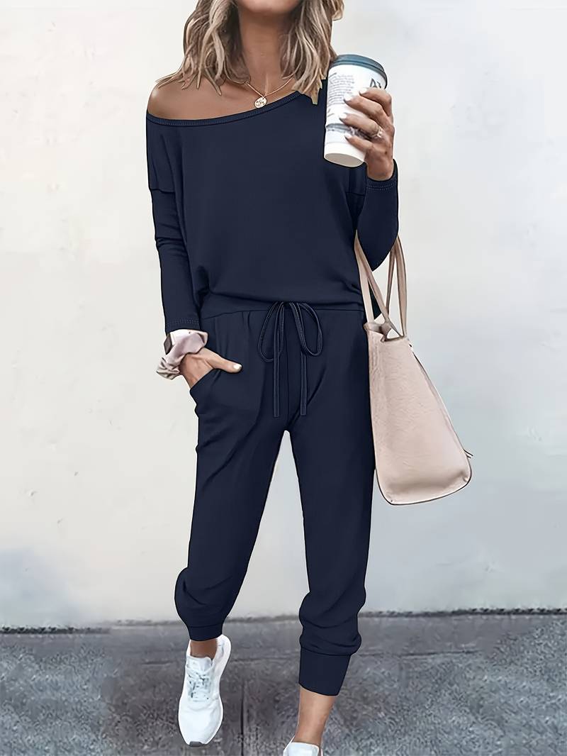 Women's Two Piece Set | Long Sleeve Top and Trousers