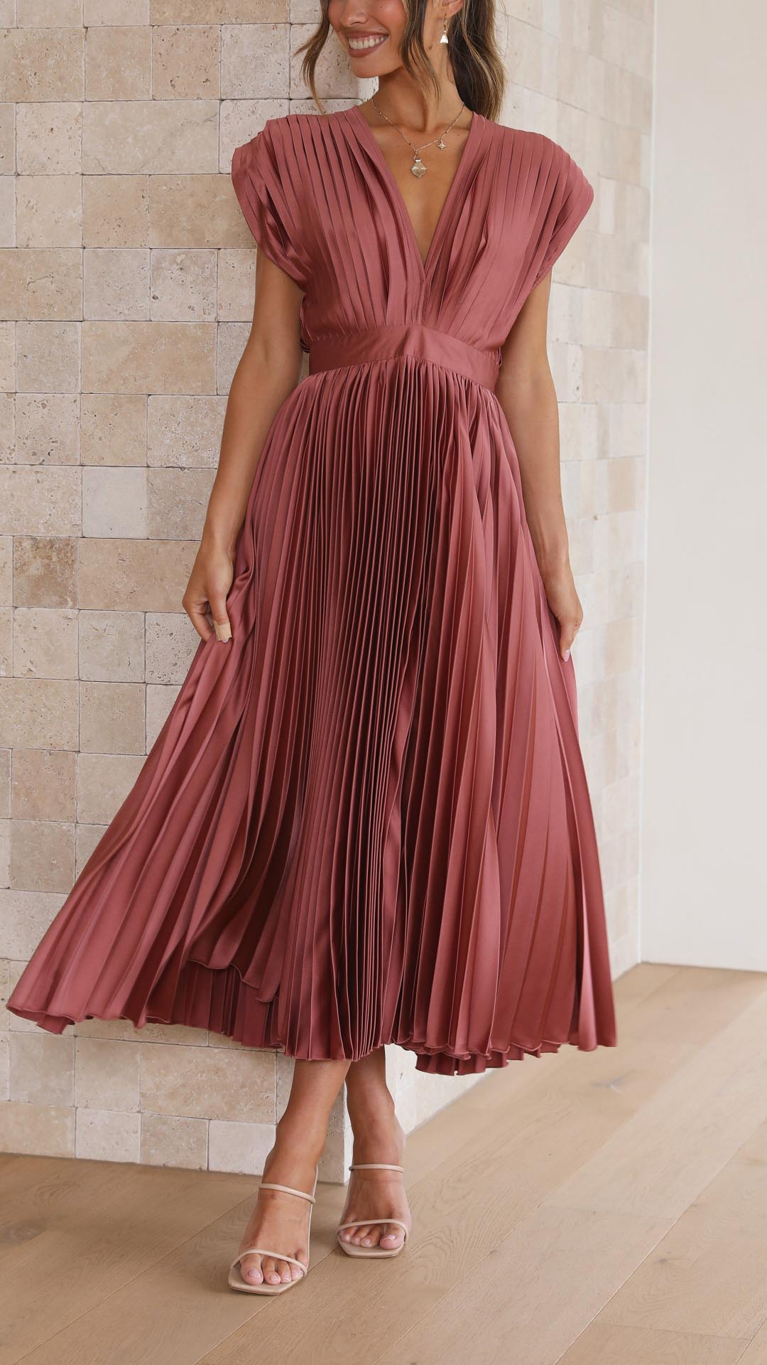 Women's Wedding Guest Dress | Pleated